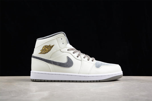 Air Jordan 1 Mid – Gray & White Edition