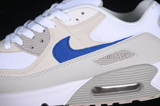 Nike Air Max 90 (White/Grey/Beige/Blue) – A Timeless Fusion of Classic Elegance and Modern Edge