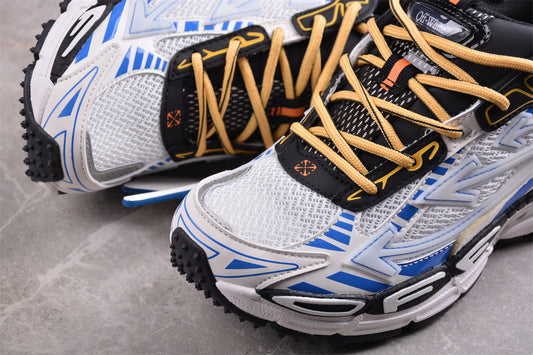 Off-White™ x Nike Zoom Vomero 5 (White/Blue/Black/Orange) – Ein Meisterwerk moderner Streetwear-Kultur