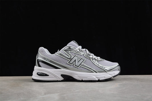 New Balance 2002R in a grey/silver